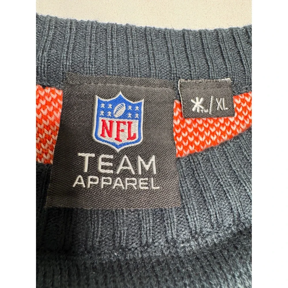 NWT NFL Chicago Bears Ugly Holiday Sweater Mens XL Navy Orange White